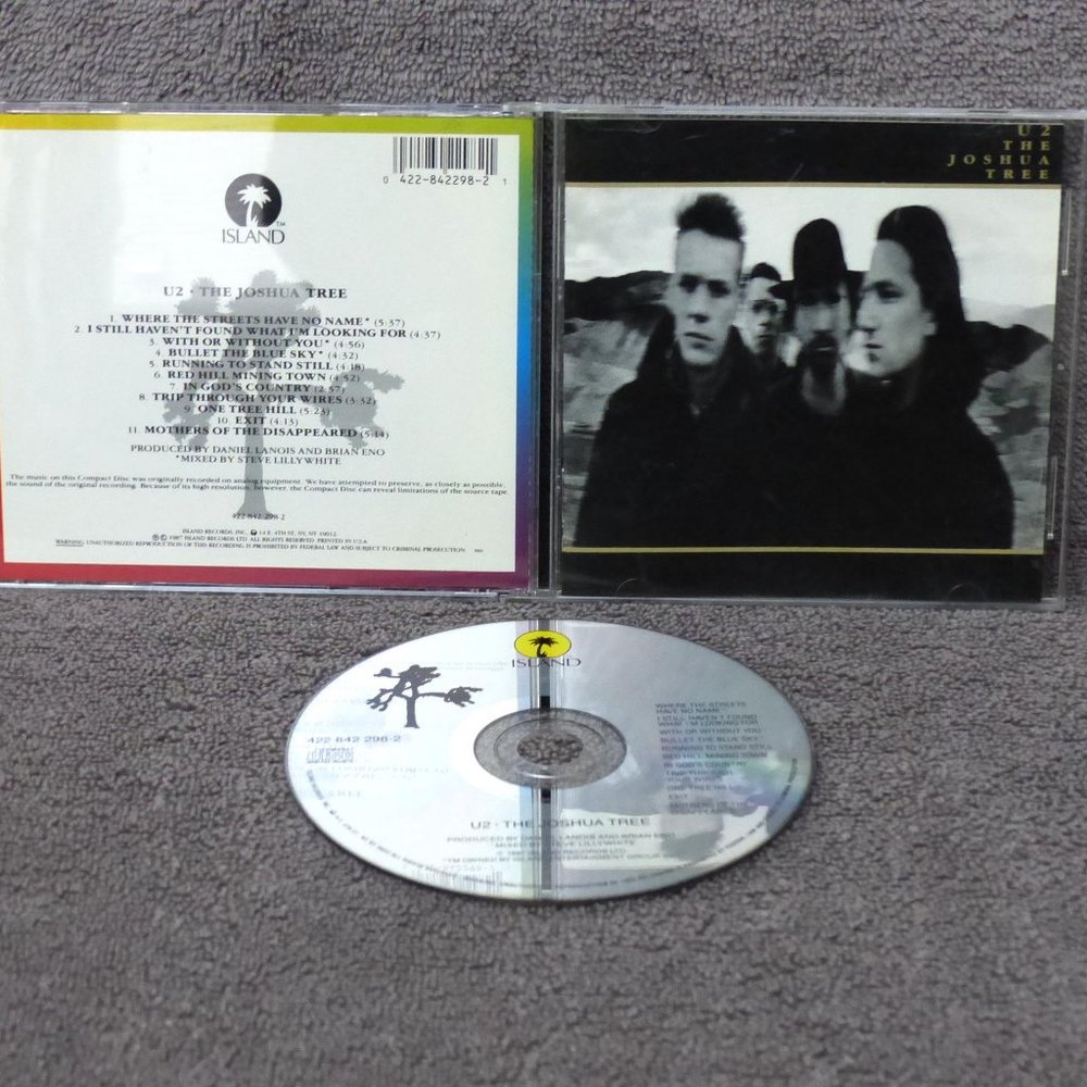 U2 The Joshua Tree Audio CD 1987 Island Records Rock Alternative